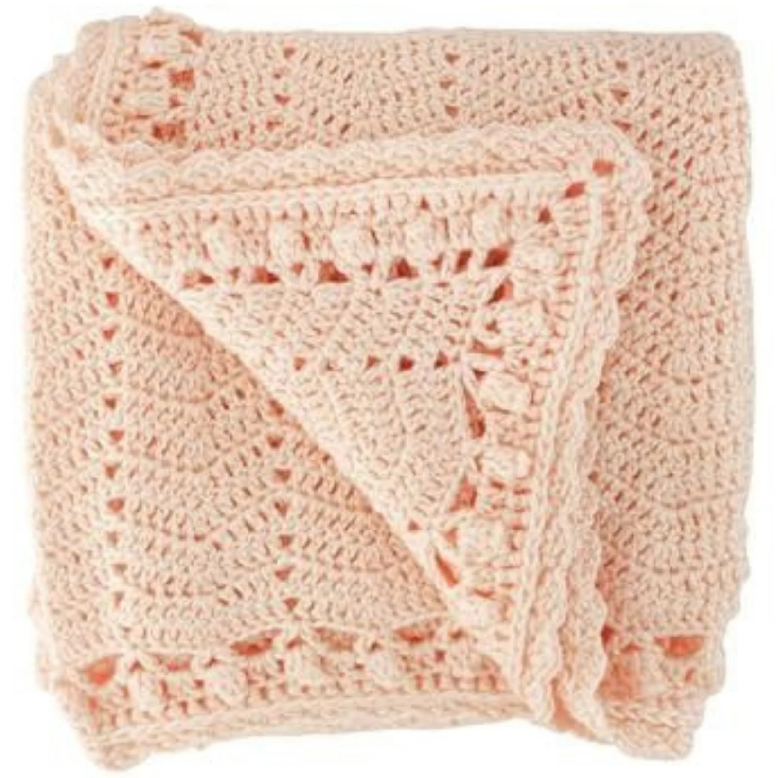 Crochet Baby Blanket Peach